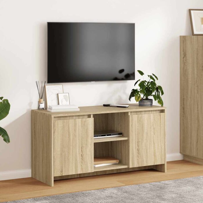 Mueble de TV madera contrachapada roble Sonoma 102x37,5x52,5 cm