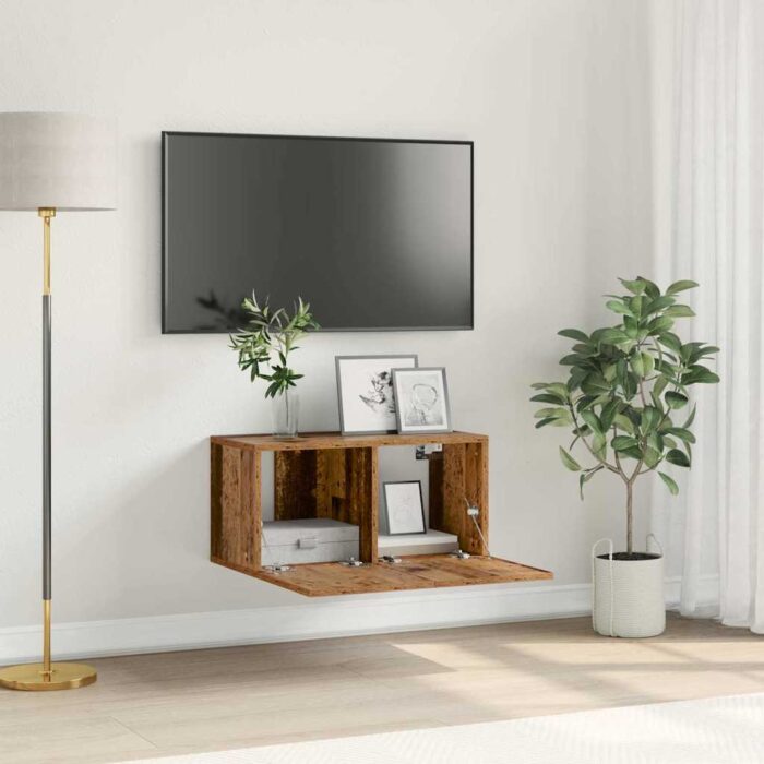Mueble de TV Madera Antigua Tablero de partículas Mediano