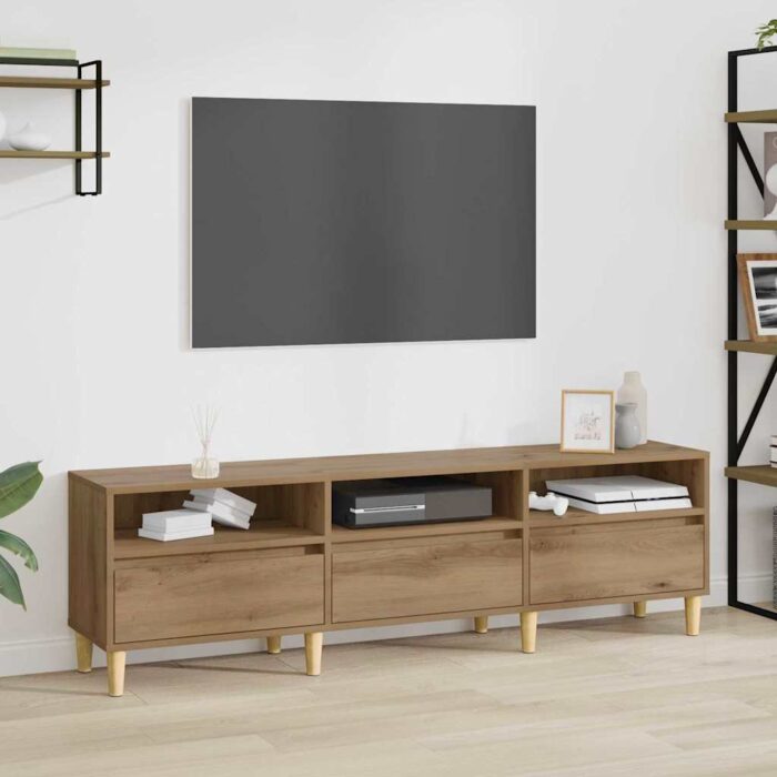 Gabinete de TV con cajón con estante Roble artisan 150 x 30 x 45 cm