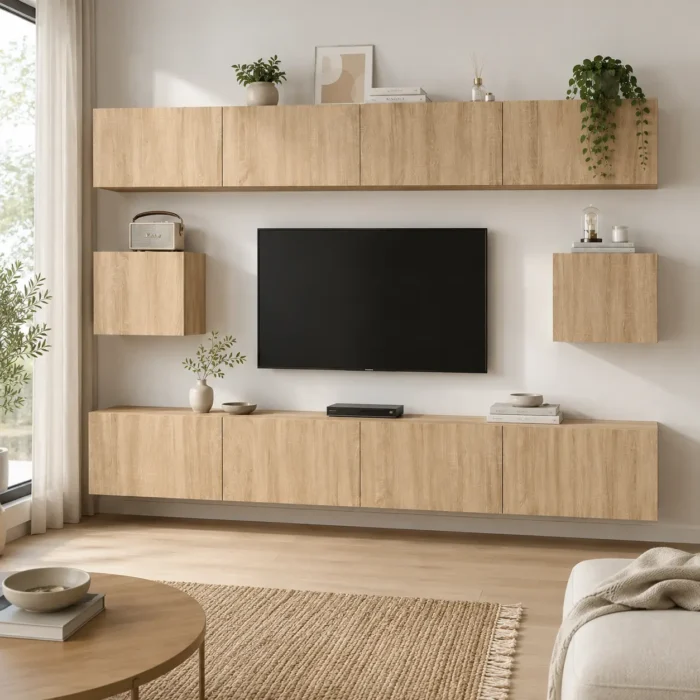 Conjunto de muebles para TV de 6 piezas en roble Sonoma 3114360